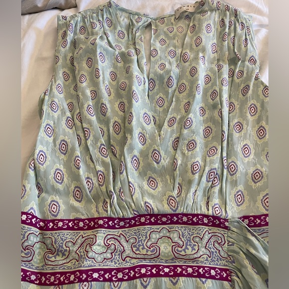 SANDRO Paris jacquard print ruffle midi dress - Picture 4 of 8